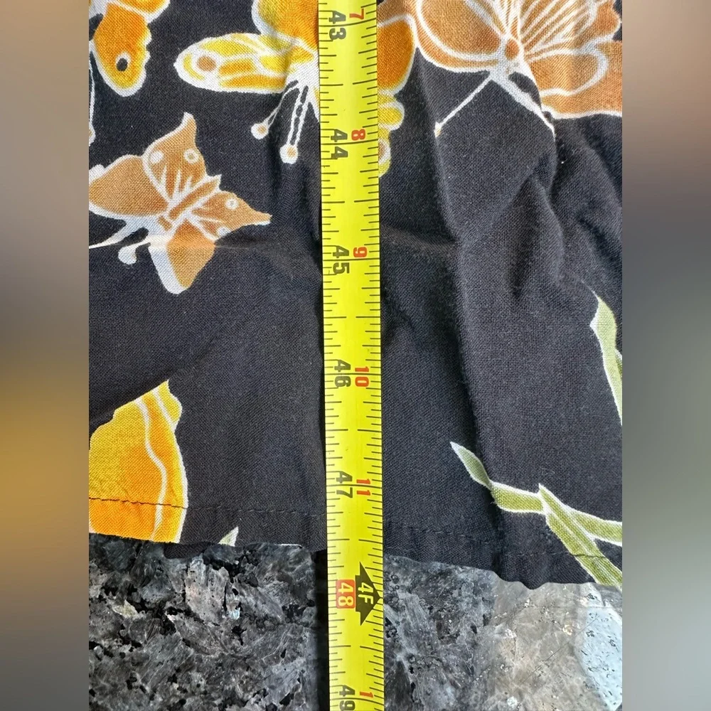 Vintage Peppermint Bay Y2K Midi Maxi Dress Butterfly Floral Resort Beach Size XL - Picture 12 of 13